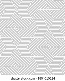 Vector geometric texture. Monochrome repeating pattern with hexagonal tiles.