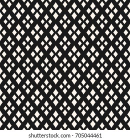 Vector geometric texture with rhombuses. Diamonds seamless pattern. Abstract monochrome ornamental background, traditional motif. Dark design for home decor, textile, fabric, prints, bedding, clothing