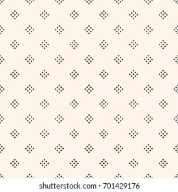 Vector geometric texture with small diamond shapes, tiny rhombuses, squares. Abstract modern seamless pattern. Light monochrome background. Repeat design for decor, textile, fabric, furniture, cloth