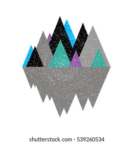 Vector geometric triangle background, abstract mountains.