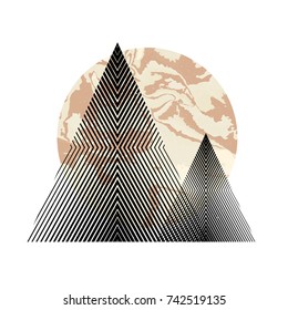 Vector geometric triangle background, abstract mountains.Conceptual background, with mountains. Vector illustration EPS10