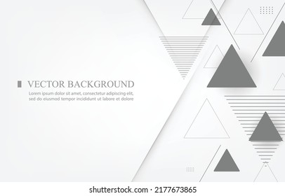 Vector geometric triangle futuristic white background