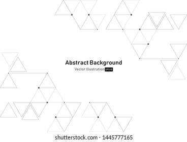 Vector Geometric Triangle Graphic Background.Modern Technology Polygonal Structure.abstraction With Lines And Points.