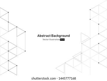 vector geometric triangle graphic background.Modern technology Polygonal structure.abstraction with lines and points.