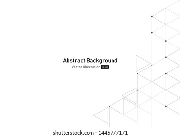 vector geometric triangle graphic background.Modern technology Polygonal structure.abstraction with lines and points.