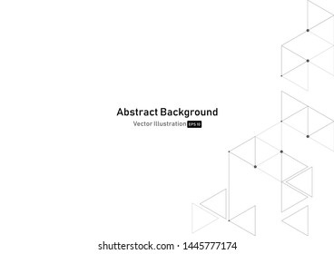 vector geometric triangle graphic background.Modern technology Polygonal structure.abstraction with lines and points.