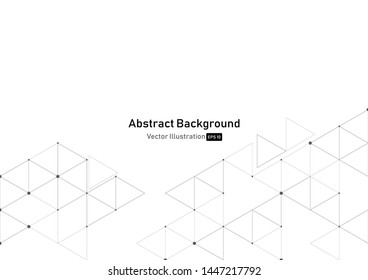 vector geometric triangle graphic background.Modern technology Polygonal structure.abstraction with lines and points.