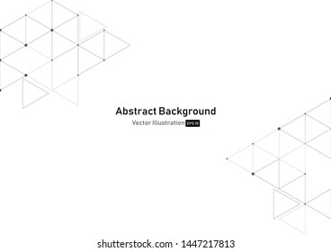 vector geometric triangle graphic background.Modern technology Polygonal structure.abstraction with lines and points.