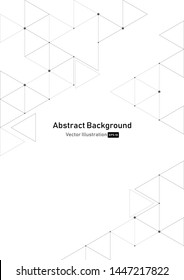vector geometric triangle graphic background.Modern technology Polygonal structure.abstraction with lines and points.