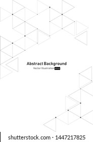 vector geometric triangle graphic background.Modern technology Polygonal structure.abstraction with lines and points.