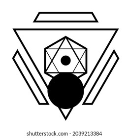 Vector geometric or triangular line drawing, perfect for spooky logo backgrounds.