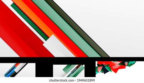 Conjunto de plantillas de diseño de fondo de pantalla geométrica