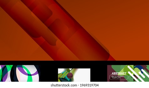Conjunto de plantillas de diseño de fondo de pantalla geométrica