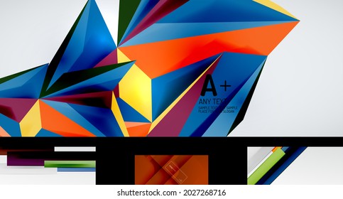 Vector geometric wallpaper design template set