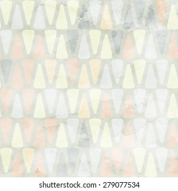 Vector geometric watercolor seamless pattern