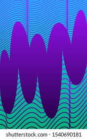 vector geometric wave lines pattern on violet background for brochure banner and publication