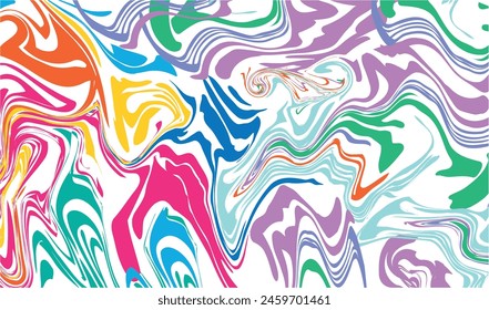 Vector geometric waves marbling pattern. Abstract illustration waves  liquid marbel background, pink, purple, wallpaper graphic design.Wavy Swirl Seamless Pattern Groovy Background, Wallpaper.