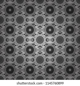 Vector geometric white, gray and black seamless background.