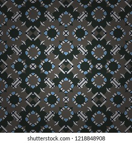 Vector geometric white, gray and black flat seamless pattern.