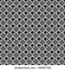 Vector geometric white, gray and black seamless background.