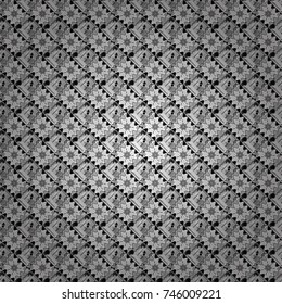 Vector geometric white, gray and black seamless background.