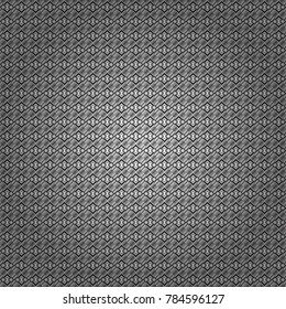 Vector geometric white, gray and black flat seamless pattern.