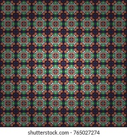 Vector geometric white, violet and black flat seamless pattern.