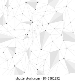 Vector geometrical background with triangles, dots and lines