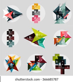 Conjunto de banner geométrico vectorial