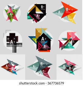 Conjunto de banner geométrico vectorial