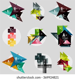 Conjunto de banner geométrico vectorial