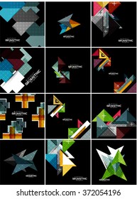 Conjunto de banner geométrico vectorial