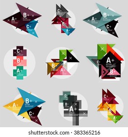 Conjunto de banner geométrico vectorial