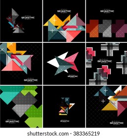 geometrisches Vektorbanner-Set