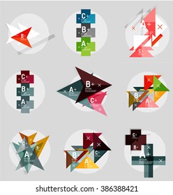 Conjunto de banner geométrico vectorial