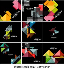 Conjunto de banner geométrico vectorial