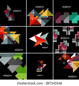 geometrisches Vektorbanner-Set