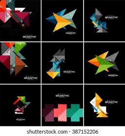 geometrisches Vektorbanner-Set
