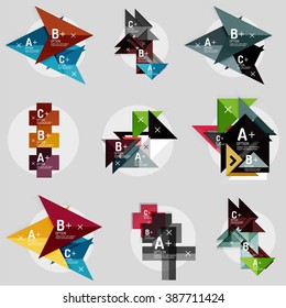 Conjunto de banner geométrico vectorial
