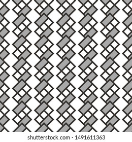 Vector geometrical black, grey and white square box vertical lines seamless pattern background