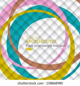 Vector geometrical design overlapping square illustration background.