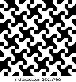 vector of geometrical hound stooth seamless pattern. Vintage abstract geometric repeating patterns.