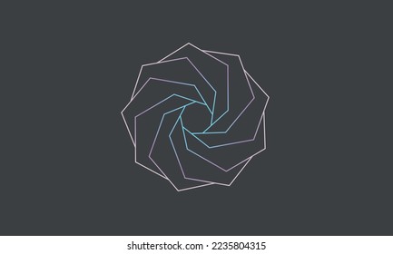 Vector geometrical icon  illustration isolated on gray background