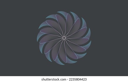 Vector geometrical icon  illustration isolated on gray background