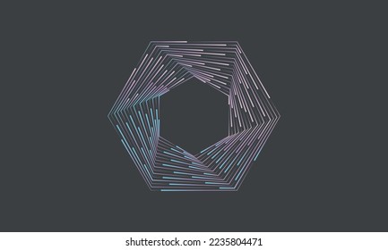 Vector geometrical icon  illustration isolated on gray background