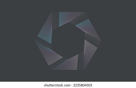 Vector geometrical icon  illustration isolated on gray background