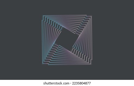 Vector geometrical icon  illustration isolated on gray background