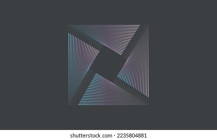 Icono geométrico vectorial aislado en fondo gris