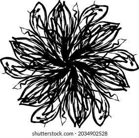 Vector geometrical illustration. Surface pattern design with geometrical round shapes, circles, spirals, stars. Abstract flat background