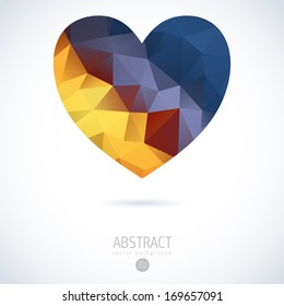 vector geometrical mosaic heart template for valentines day design happy love vacation ritual star isolated abstract holiday background scene edge digital modern sign smiling heart singing art concept